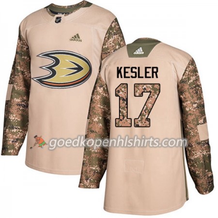 Anaheim Ducks Ryan Kesler 17 Adidas 2017-2018 Camo Veterans Day Practice Authentic Shirt - Mannen